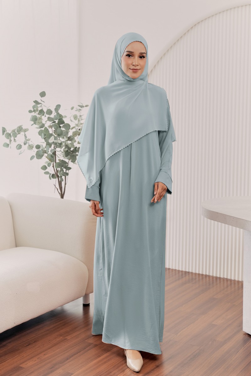 BELVA Kaftan in Dusty Blue